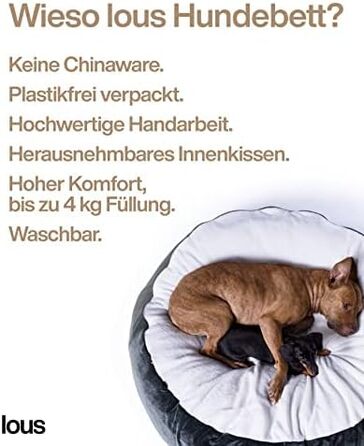 М'яке ліжко для собак Lous®, ліжко-будка, можна прати, для великих і маленьких собак та котів, котяче ліжко, знімний коврик