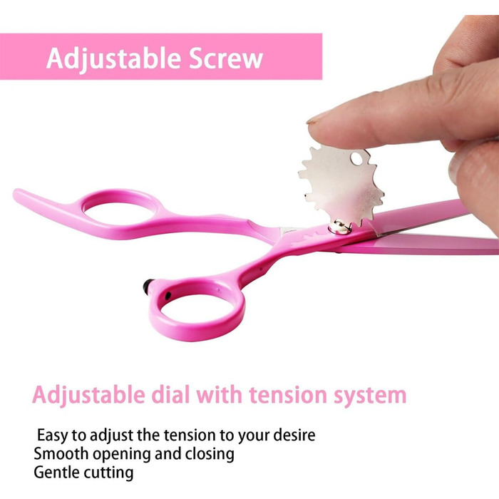 Набір професійних ножиць для собак 6.7 дюймів, рожевий. Ножиці для грумінгу, моделювання та стрижки шерсті собак та котів