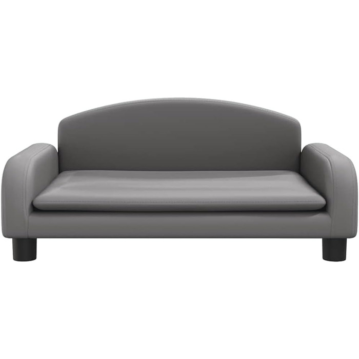 Ліжко для собак і котів vidaXL, м'яке штучна шкіра, сіре, 70x45x30 см, диван для маленьких собак і котів