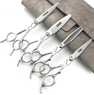 Професійний набір ножиць для стрижки волосся (4 шт.) – професійні ножиці для стрижки, ножиці для розрідження, моделюючі ножиці для перукарів