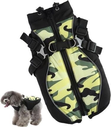 Водонепроникна зимова куртка для собак та цуценят | Зимова куртка для собак з світловідбиваючими смугами (S)