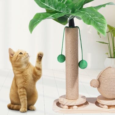 Кігтеточка-пальма Palme 2 в 1 з інтерактивними іграшками та кулями для котів
