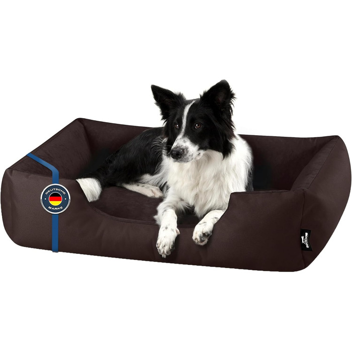 BedDog Zara: лежанка для собак середнього розміру, XL, 80x65x18 см, коричнева