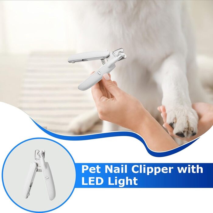 Кусачки для обрізання кігтів собак з підсвічуванням, триммер для тварин з LED - кусачки для цуценят, для грумінгу, дому, подорожей, кемпінгу, використання в приміщенні та на вулиці
