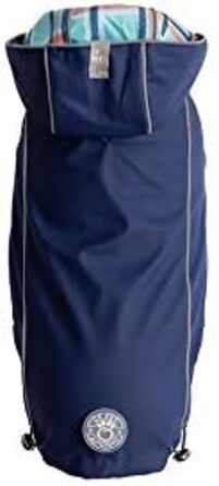 Дощовик для собак GF Pet ElastoFit, водонепроникний, розмір 4XL (довжина спини 38 см), зелений/темно-синій