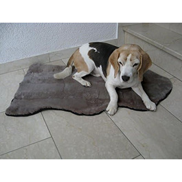 Лежанка для кота та собаки з натуральної овечої шкури Reissner Lammfelle Engel (Patch), сірий гриб