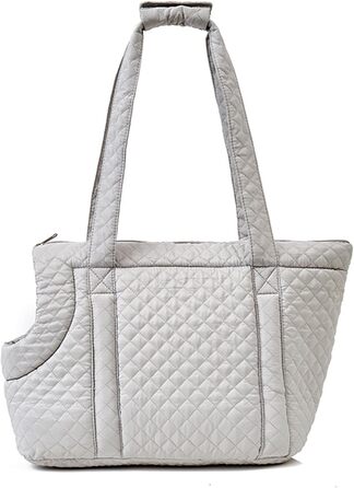 Транспортна сумка для котів та собак - легка бавовняна переноска для маленьких тварин (світло-сіра)