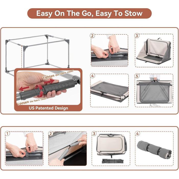 Складана переносна собача будка для собак середнього розміру, сірого кольору. Зручна переносна клітка для собак, автокрісло, легка та компактна, з алюмінієвим каркасом. Розмір M, сірий колір.