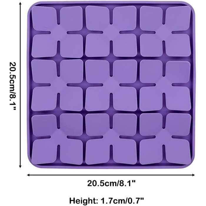 Килимок для годування собак Leckmatte, станція для повільного годування собак та котів, силіконовий пазл з присоскою, фіолетовий