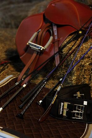 Бляха для коней та поні Snowbee Whip Reitgerte з мікрофібри та неслизьким силіконовим руків'ям, 65 см