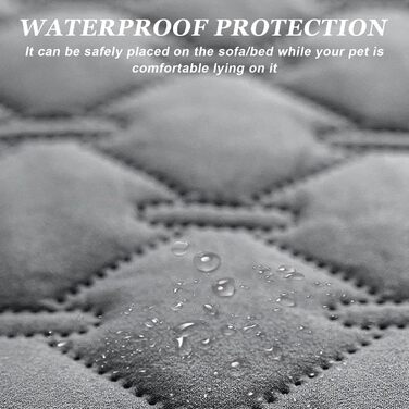 Водонепроникний плед для собак Nizirioo, 130 x 200 см, двосторонній, стійкий до подряпин, для собак та котів (темно-сірий)