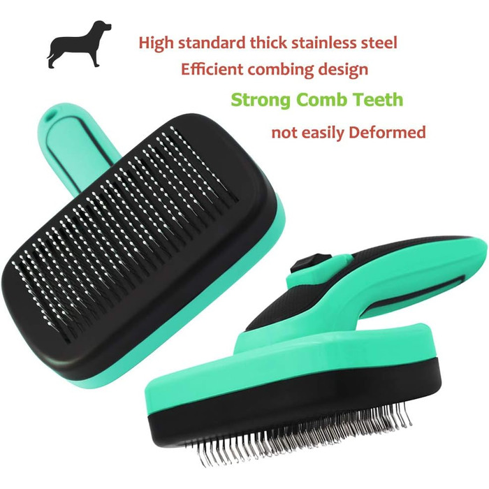 Бурштук для собак та котів Briller, самоочисна вичісуюча щітка, видаляє відмерле волосся, догляд за тваринами, підходить для собак та котів середнього та довгошерстих порід