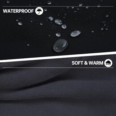 Зимовий теплий накид для такси, чорний L. Водонепроникний, з захистом живота та отвором для повідка. Ідеальний для великих собак.