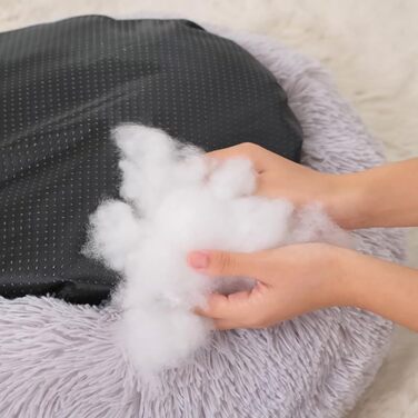 М'яке ліжко для собак, котів. Переносне, миється. Біле, 60 см, світло-сіре. Підходить для великих, середніх та маленьких собак.