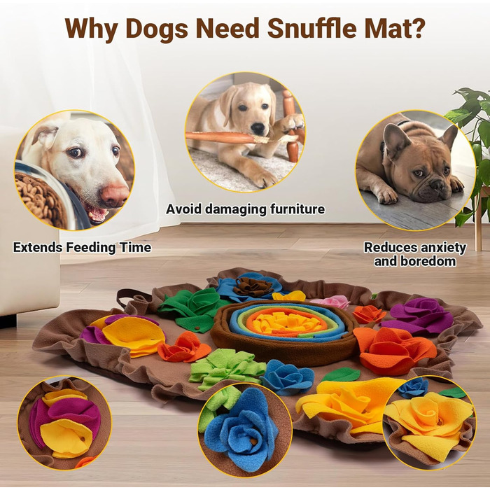 Schnüffelmatte для собак TWOPER - іграшка-килимок, щоб зайняти собаку, нековзна, для повільного годування, розвиває інстинкти пошуку їжі
