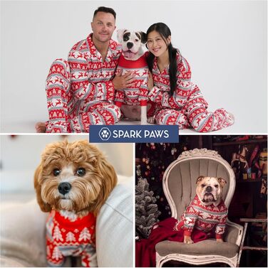 Піжама для собак Spark Paws Winter Wonderland, ультрам'яка, 4-стороння розтяжність, для малих, середніх та великих порід, 3XL (25-34 кг)