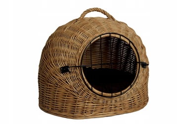 Будиночок для кота Wiklinowe Cuda, коричневий, круглий, 50 см x 40 см x 41 см