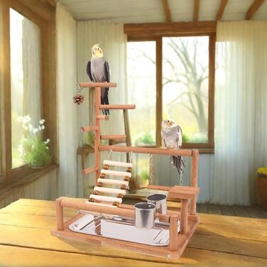 Стійка-ігровий майданчик для птахів Parrot Playstand - ідеально для папуг, хвилястих попугаїв, канарів та інших птахів