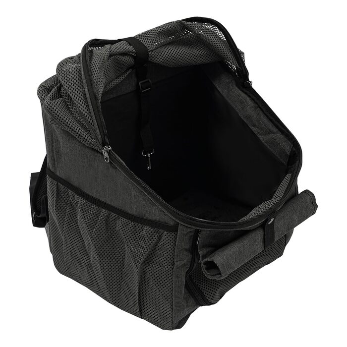 Складаний велосипедний кошик для собак, кошик для тварин з тришаровою сіткою, дихаючий кошик для собак та котів, переноска для тварин, рюкзак для собак та котів, велосипедна сумка (сірий)