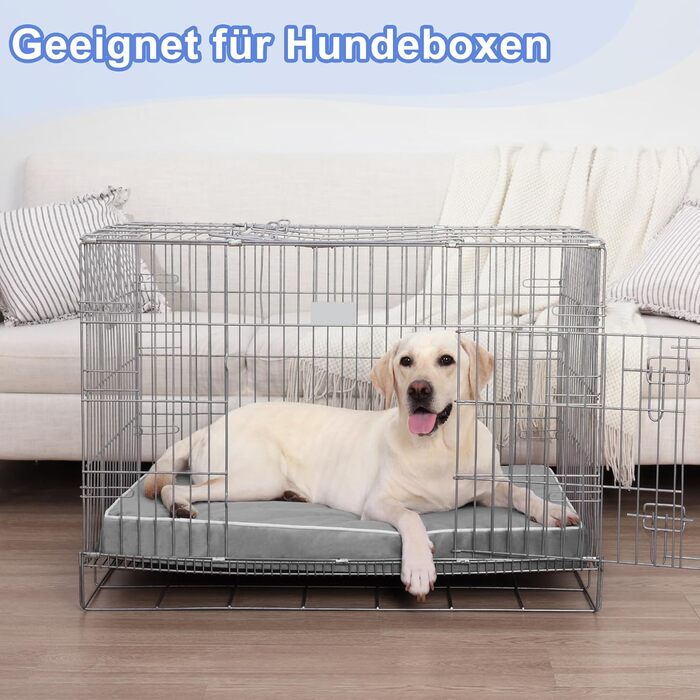 Ортопедичне ліжко для собак KSIIA, великі породи, 104x68x8 см, знімний, сірий