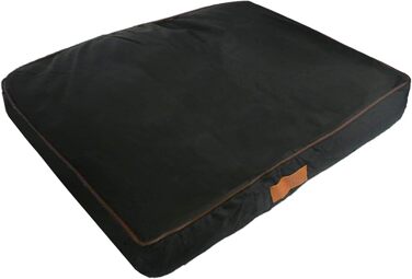 Ортопедичне собаче ліжко Ellie-Bo з Memory Foam, чорне, вологостійке, для клітки 76 см, розмір M (71x48x6 см)