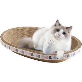 Кігтеточки для котів з гофрокартону 2 шт. - круглі та овальні, для кігтекартону, іграшок, ліжка та кігтекартону