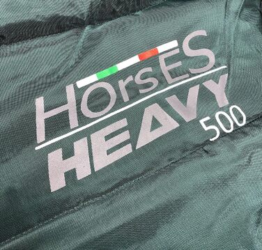 Зимова ковдра для коня 500g, утеплена, м'яка, зручна, для стійла, чорна, зелена, 162 см