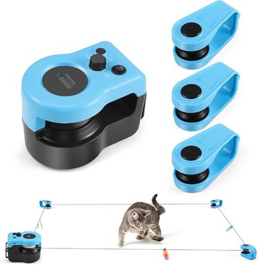 Інтерактивна іграшка для котів GJCrafts: автоматичне котяче бігове колесо, іграшка для полювання з дистанційним керуванням, регульована швидкість