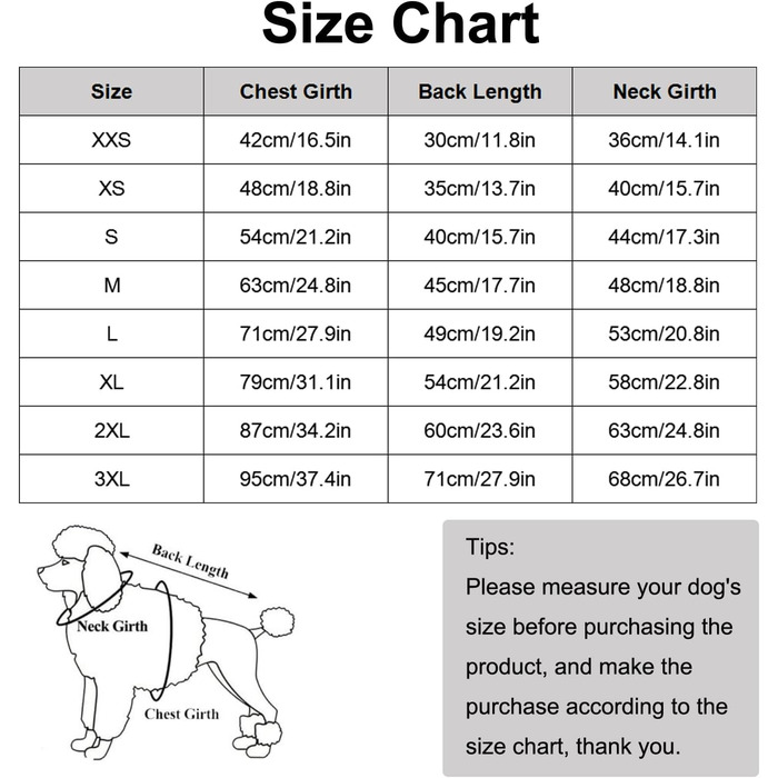 Зимовий комбінезон для собак з блискавкою, D-початком, світловідбиваючими смугами та регульованою протишерстю, вітрозахисна куртка для собак малих, середніх та великих порід, розмір M, блакитний. Розмір M: Довжина спини: 45 см, Обхват грудей: 63 см