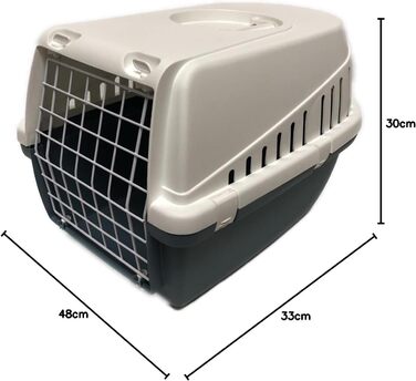 Транспортна переноска Savic Trotterbox 1, блакитно-біла, 48 x 33 x 31 см