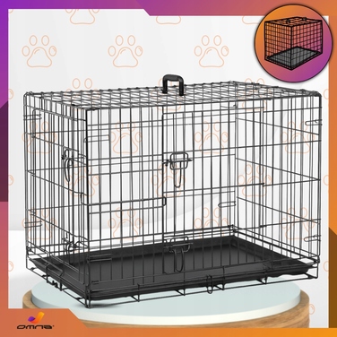 Металева транспортна клітка для собак Omna, 92x57x63 см