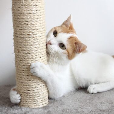 Котячий комплекс PETMAKER з 3 рівнями, 2 підвісними іграшками та 3 м'ячиками, 69,8 см, світло-коричневий
