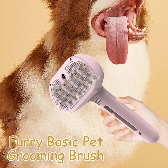 Турбощітка для собак та котів з функцією розпилення | Видалення шерсті, догляд за шерстю, портативна щітка для тварин