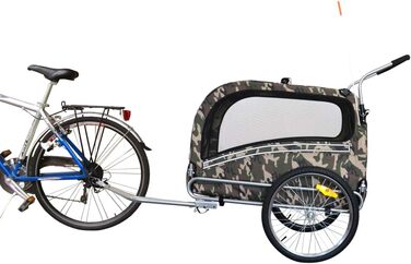 Причеп для собак PapilioShop Argo - великий, зелений (маскування), для собак S-M-L