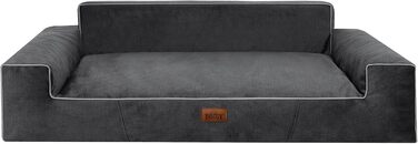 М'яке ліжко для собак, лежанка для тварин, коричнева, 98 x 66 см (Fancy, XL)