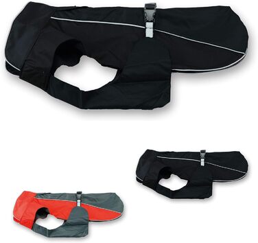 Дощовик для собак JEGGO Buckle - теплий, універсальний, X XXL (Антрацит/Червоний), XS (Чорний)