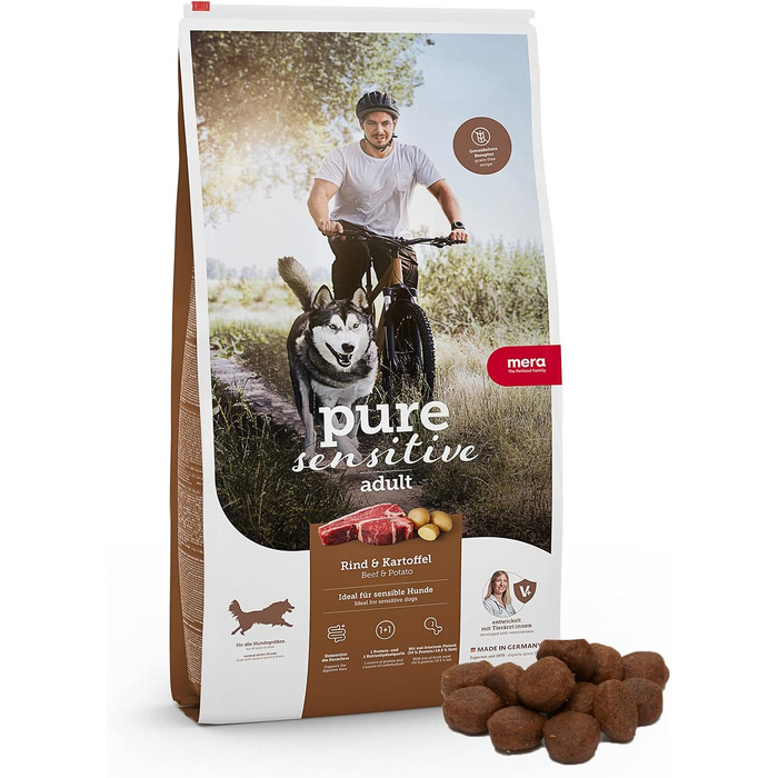 Беззерновий корм для собак MERA Pure Sensitive з яловичиною та картоплею, 4 кг