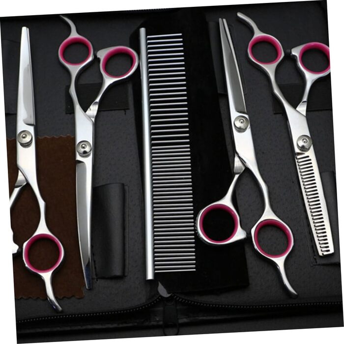 Набір для догляду за тваринами: ножиці для котів та собак (вигнуті, прямі, філірувальні)