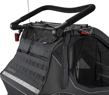 Qeridoo Kidgoo 2 Steel Grey: Причіп для велосипеда 2 дітей з амортизацією та системою ARS | Дитяча коляска-причіп | Складаний дитячий причіп-візок | Qeridoo