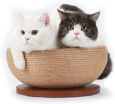 Котяча дряпальня з миски CanadianCat - лежанка з сизалю, 45x45x16 см