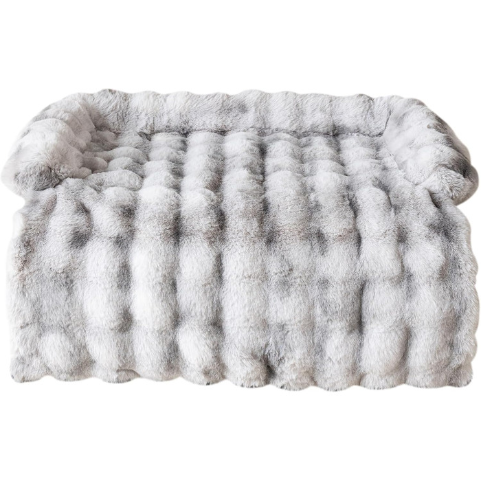 Ортопедичне ліжко для собак TOPCHANCES - 90x90x13 см, миється, пухнасте, для середніх собак, неслизьке, килимок-софа для домашніх тварин, сірий градієнт 95x95x13 см