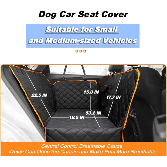 Захисний чохол на сидіння автомобіля KEYOOG для собак, килим-гамак, водовідштовхувальний, зносостійкий, антиковзний, 137x140 см