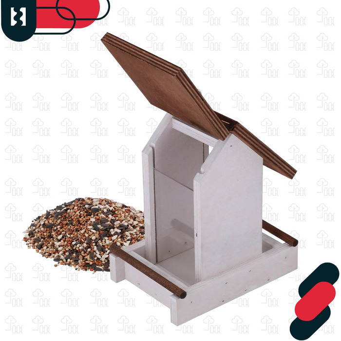 Коттарбау® годівниця для птахів зі стійкою, 310 x 1120 мм + корм 0,5 кг. Годівниця для птахів, вологостійка, для балкона, годівниця-парасолька.