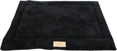 Ліжко-трансформер для собак Ellie-Bo з твіду та штучного хутра, 61 см, 87x4x57 см, чорне