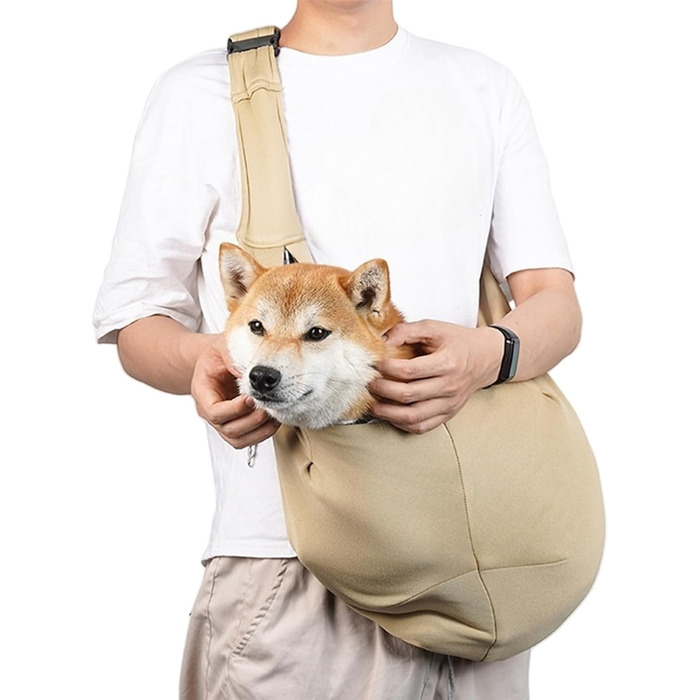 Сумка-переноска для собак Holdes | Зручна переноска для цуценят, регульовані ремені, легкий аксесуар для прогулянок, подорожей та активного відпочинку (Хакі)