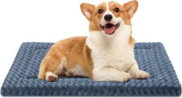 Килимок для собак, м'який, двосторонній, з антиковзаючою основою, для великих собак, 129 x 73 x 3,8 см, сірий
