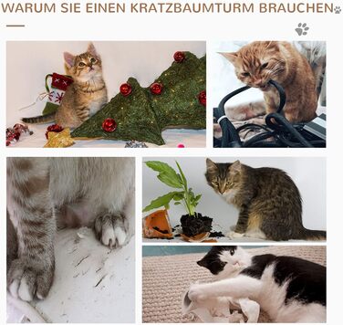 Когтеточка для котів PawHut 91 см, з лежаком і ігровою платформою, для котів до 5 кг, сизаль і штучна овчина, світло-коричнева