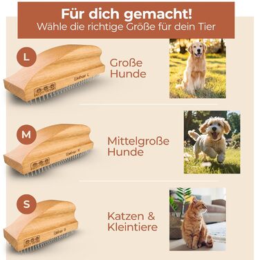 Щітка для собак великих порід Edelhaar, розмір L: вичісування, масаж, догляд за шерстю