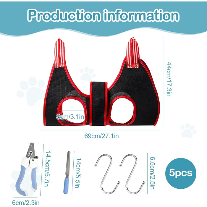 Набір гамаків для догляду за шерстю для маленьких собак і котів SUPRROW