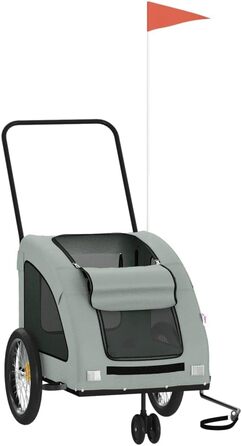 Фahrradanhänger Hunde Grau Ox - Велосипельний причіп для собак сірий Ox, матеріал: оксфордська тканина та метал, вага: 9.9 кг